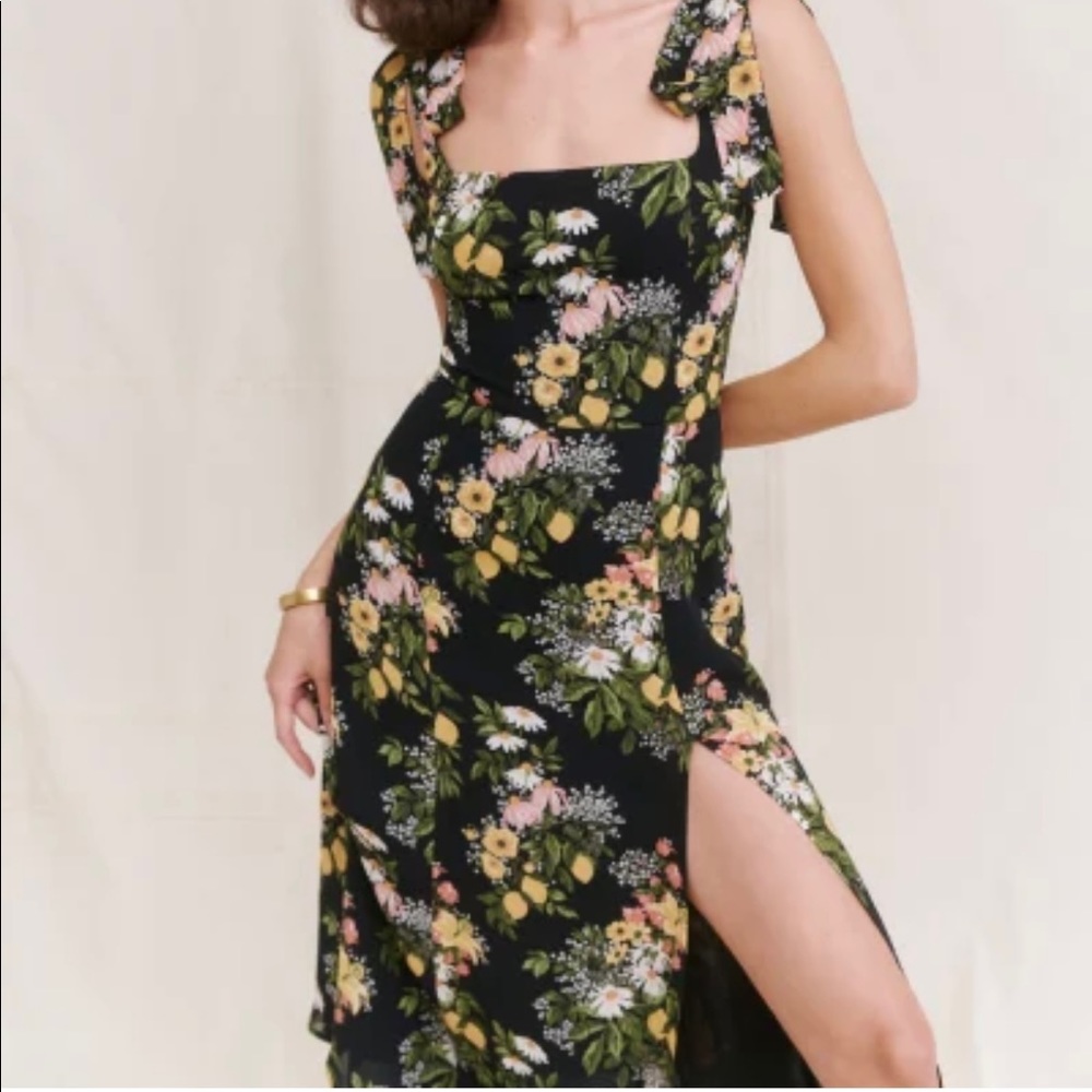 Reformation Twilight Dress in Sicilian Pattern